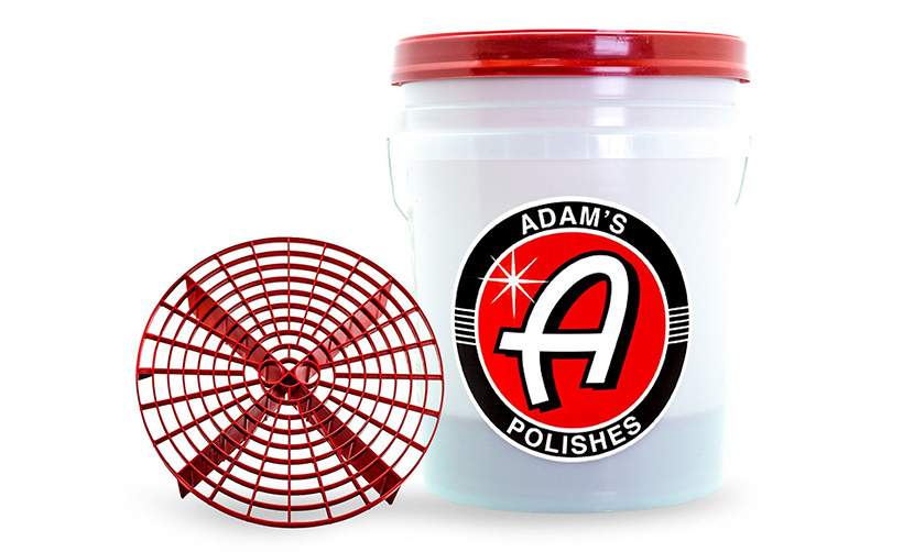 adam's grit guard wash bucket with lid