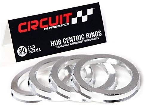 Hubcentric Rings - 57.1mm ID to 66.6mm OD Compatible with many Audi Volkswagen VW BMW Chrysler Dodge Pontiac Pack of 4 Silver Aluminum Hubrings Only Works on 57.1mm Hubs and 66.6mm Wheels 