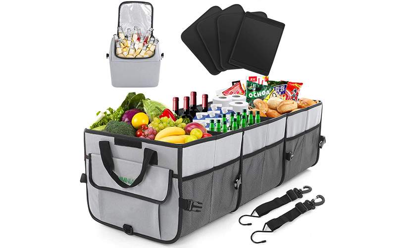 simniam car trunk organizer with cooler bag